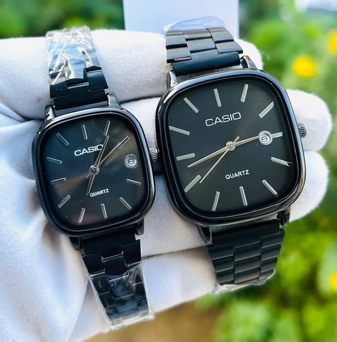 ساعتين Casia Old Money Couple اسود ميناء اسود