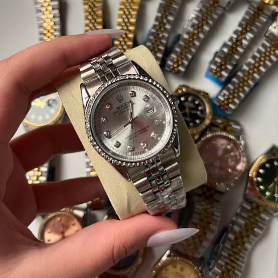 ساعة Rolex Lady Datejust فصوص اوستيك سليفر مينا سليفر
